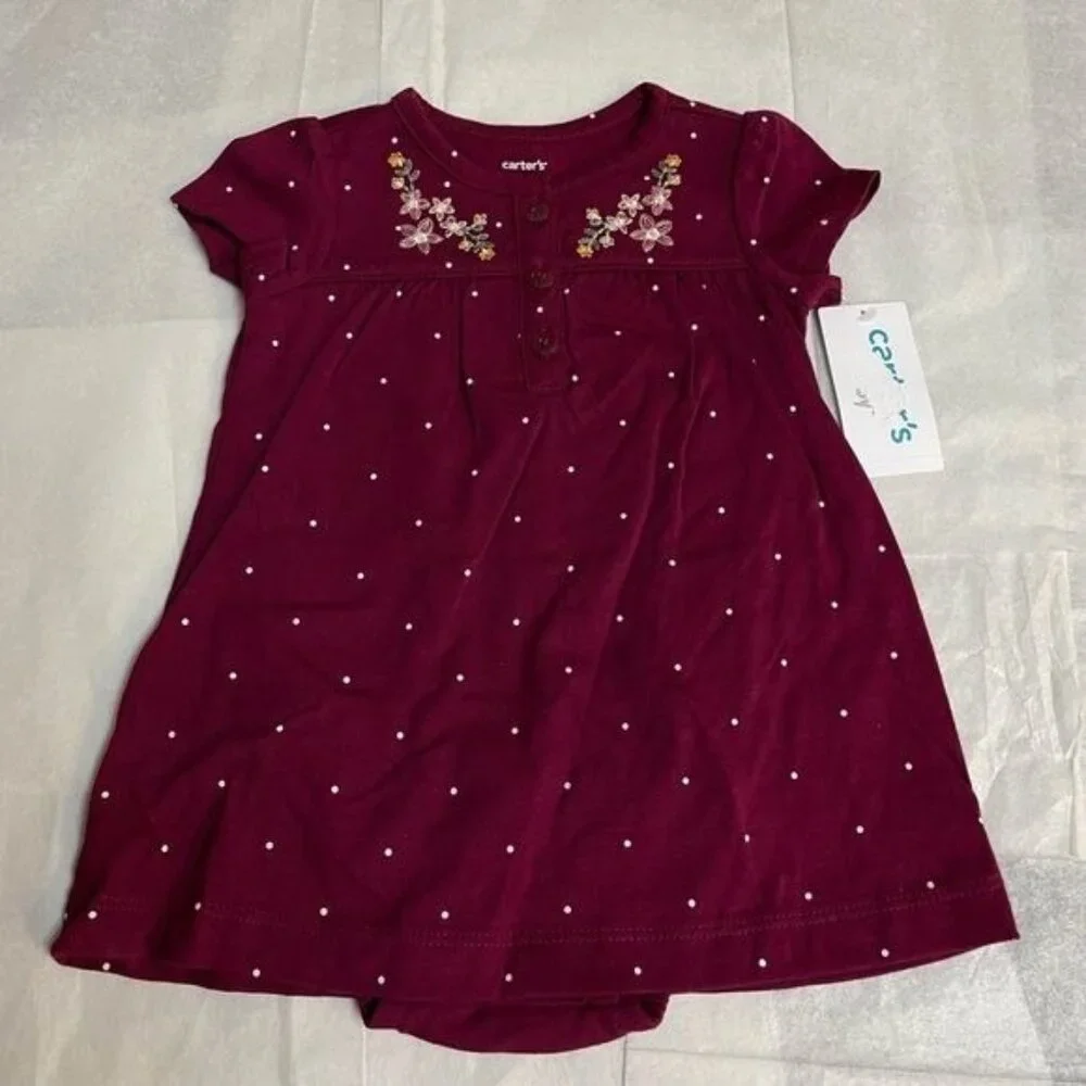 2-Piece Baby Girl Carter's Floral Bodysuit Dress & Cardigan Carter's Set 6 M